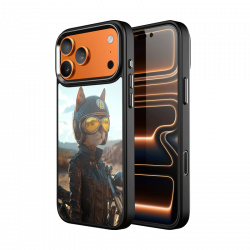 3D Series iPhone 17 Pro Max Case Magsafe Biker Cat Custom AI