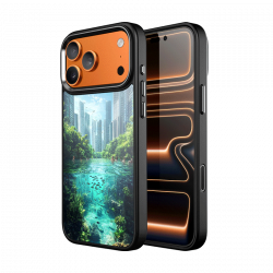 Nature Series iPhone 17 Pro Max Case Magsafe Aqua Cityscape Custom AI