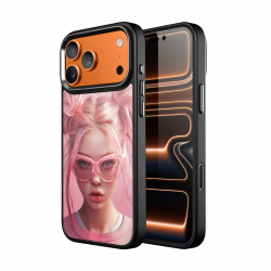 3D Series iPhone 17 Pro Max Case Pink Portrait Custom AI